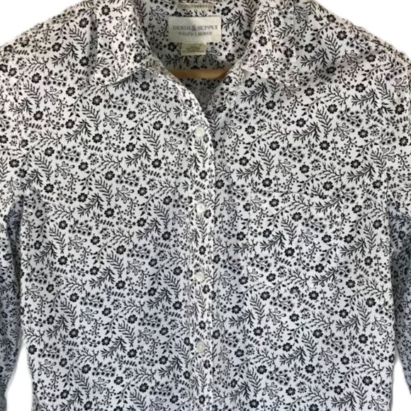 Ralph Lauren Denim & Supply Tomboy Shirt – Black & White – Size M (Fits Small) - Picture 3 of 9